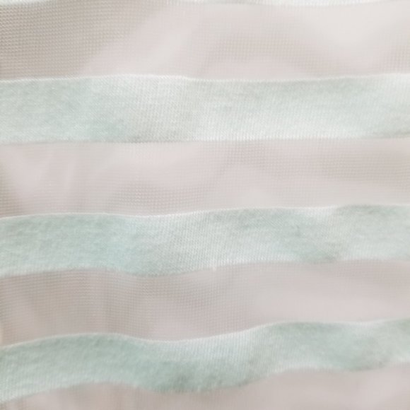 Xhilaration top Medium sheer striped floral graphic 100% polyester summer - Picture 7 of 9